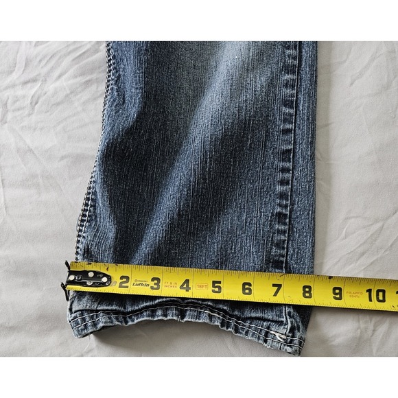 Angels Jeans Girls Size 14 Bootcut Denim Jeans Embroidered Pockets Vintage - Picture 10 of 10